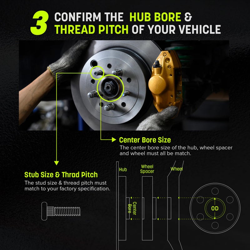 Customadeonly 38mm (1.5 Inch) Hubcentric Wheel Spacers 5x120 Compatible for Acura Mdx Zdx RLX TL, Compatible for Honda Civic Type R,Ridgeline Odyssey Passport Pilot (2pcs 64.1mm m14x1.5) - Image 5